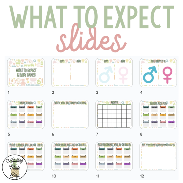 Pregnancy Announcement Google Slides Riddles & Activities - Image 3