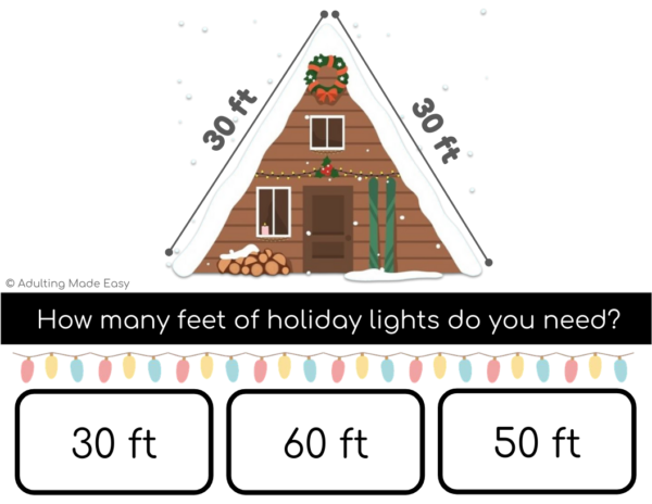 Holiday Lights Math Digital Task Cards - Image 2