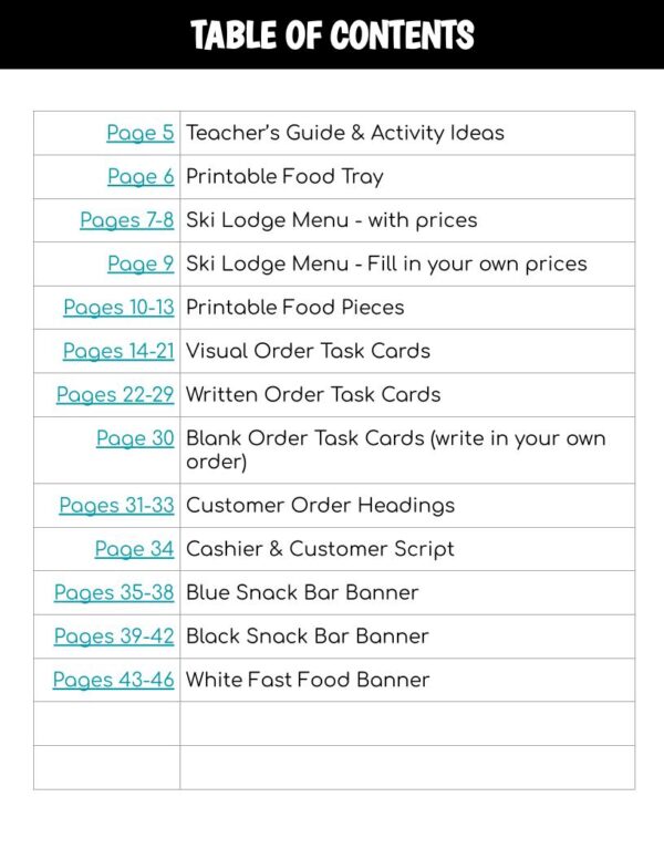Winter Snack Bar Order Interactive Bulletin Board Work Task - Image 3