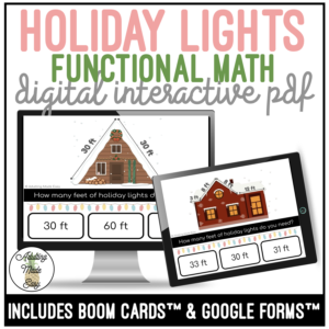 Holiday Lights Math Digital Interactive Activity