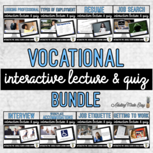 Vocation Units Digital Interactive Lecture BUNDLE