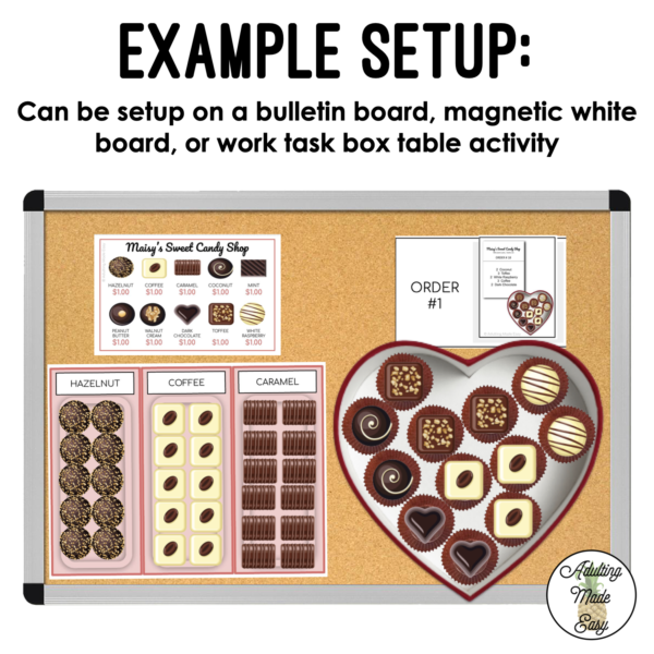 Valentine's Chocolate Order Interactive Bulletin Board Work Task - Image 4