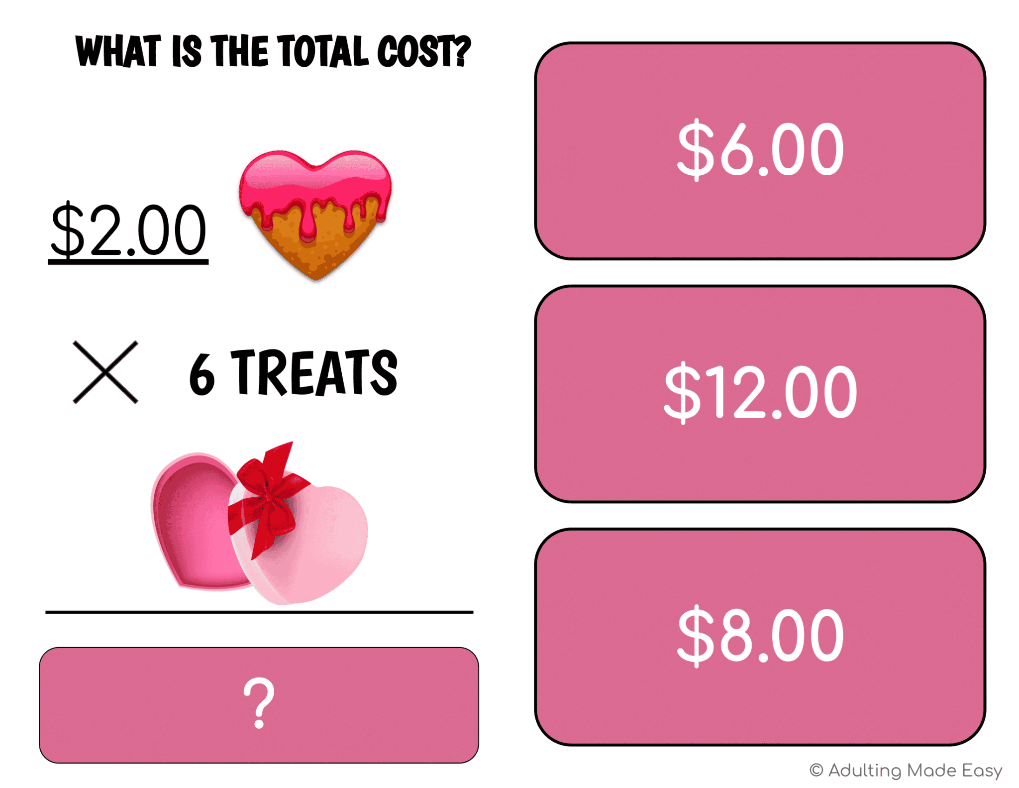 Valentine's Treat Multiplication Task Cards - Adulting Made Easy LLC