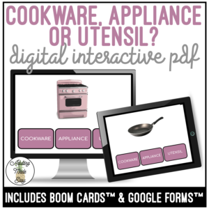 Cookware Appliance or Utensil Digital Activity