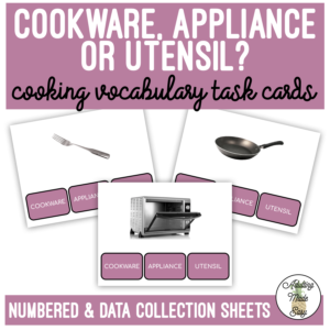 Cookware Appliance or Utensil Task Cards