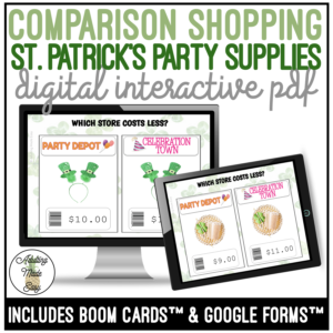 St. Patrick's Comparison Shopping Digital Interactive Activity