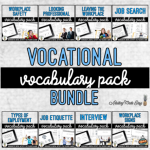 Vocation Units Vocabulary Pack BUNDLE