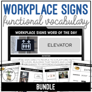 Workplace Signs Functional Vocabulary BUNDLE