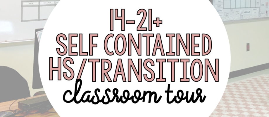 BLOG: 14 - 21+ Self Contained HS/Transition Classroom Tour