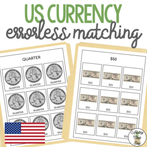 US Currency Errorless Matching File Folders