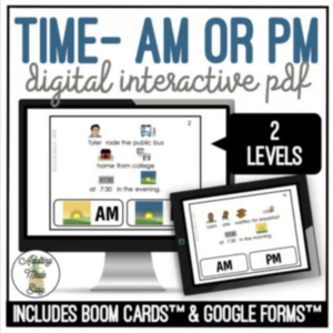 AM or PM Digital Task Cards SS