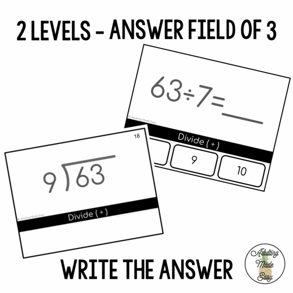 Number Facts Division Task Cards - Image 2