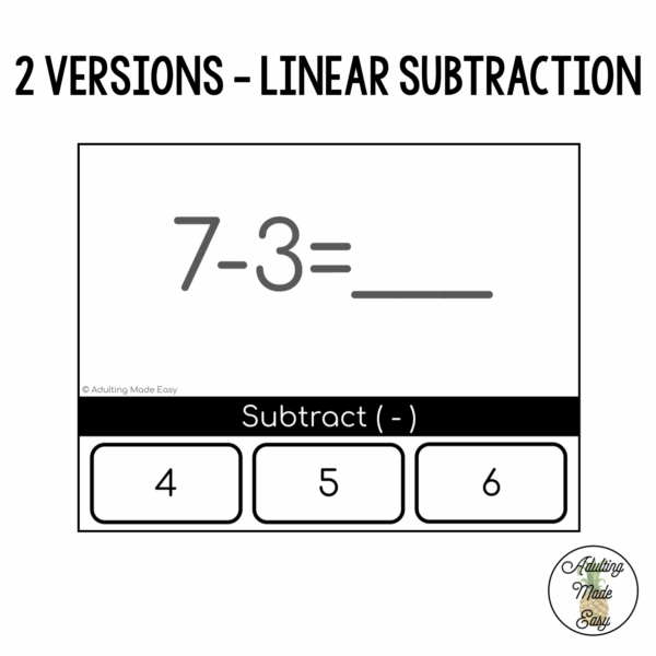 Number Facts Subtraction Digital Task Cards - Image 2