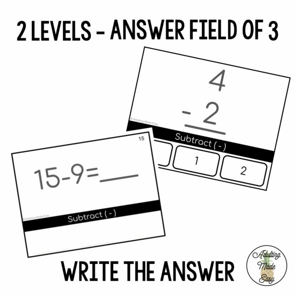 Number Facts Subtraction Task Cards - Image 4