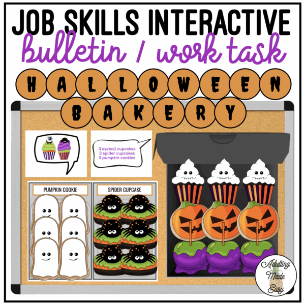 Halloween Bakery Interactive Bulletin Board Work Task