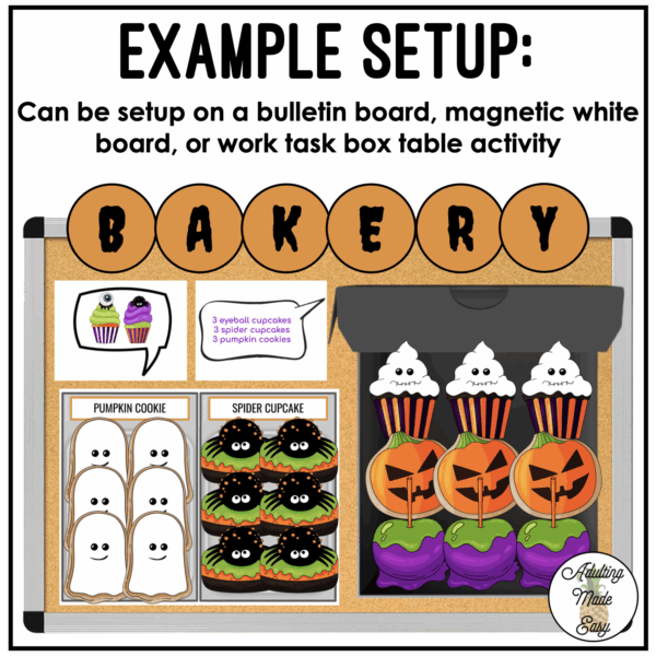 Halloween Bakery Interactive Bulletin Board Work Task - Image 4