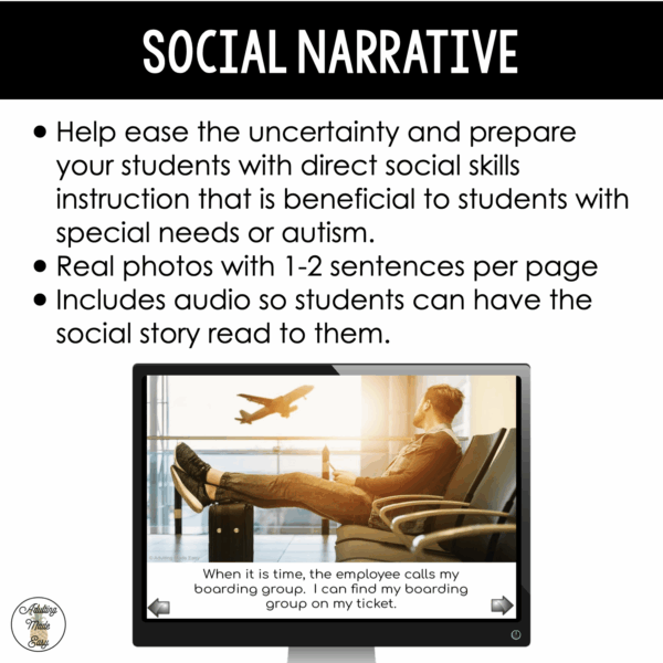 Airport Virtual Field Trip Narrative & Comprehension Boom Cards SS - Image 3