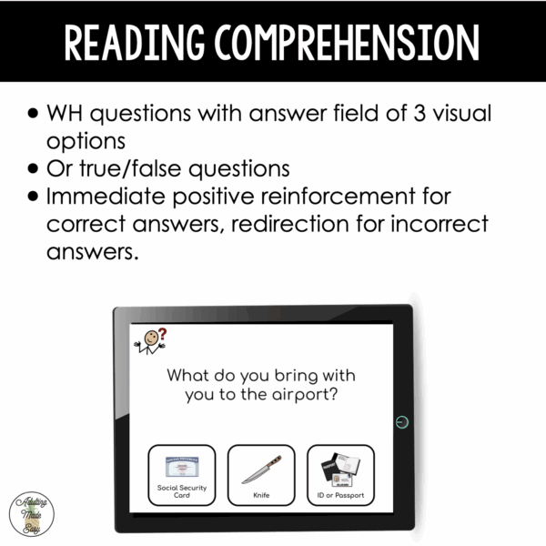 Airport Virtual Field Trip Narrative & Comprehension Boom Cards SS - Image 4
