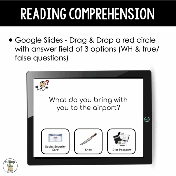 Airport Virtual Field Trip Narrative & Comprehension Google Slide SS - Image 4