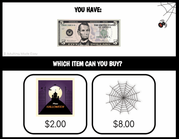 Halloween Which Item Can I Buy? US Currency Task Cards - Image 3