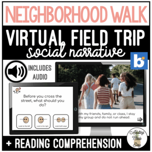 Walk Virtual Field Trip Narrative & Comprehension Boom Cards SS
