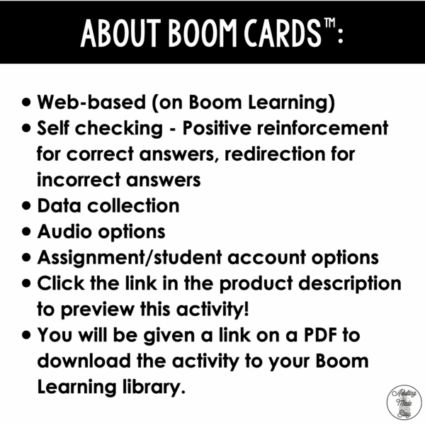 Word Forms Prices to Audio Level 1 Boom Cards - Adulting Made Easy LLC
