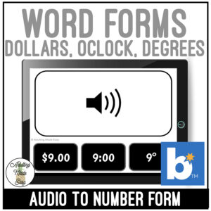 Life Skills Word Forms Audio Boom Cards
