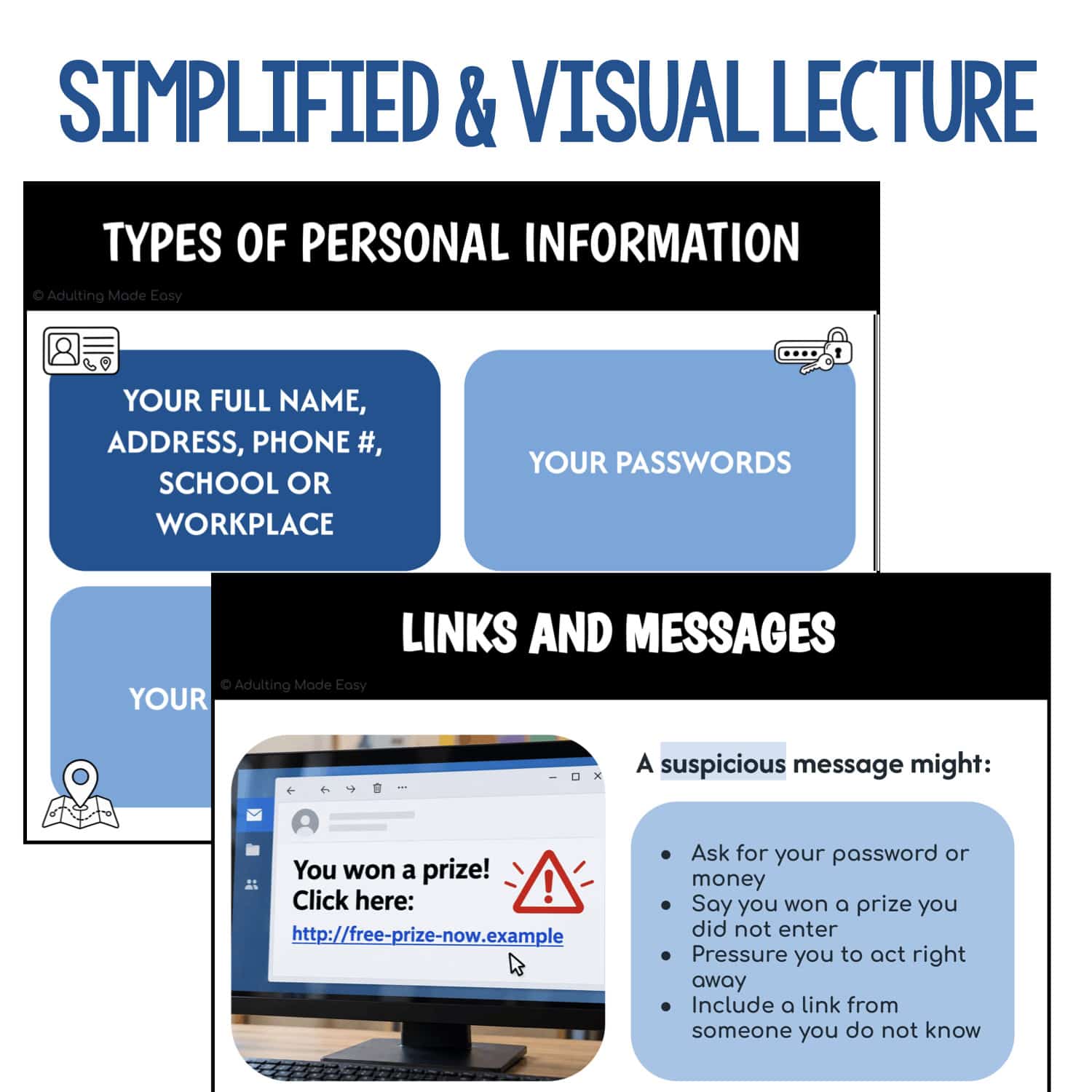 Teaching Internet Safety | Social Skills Lesson Slides