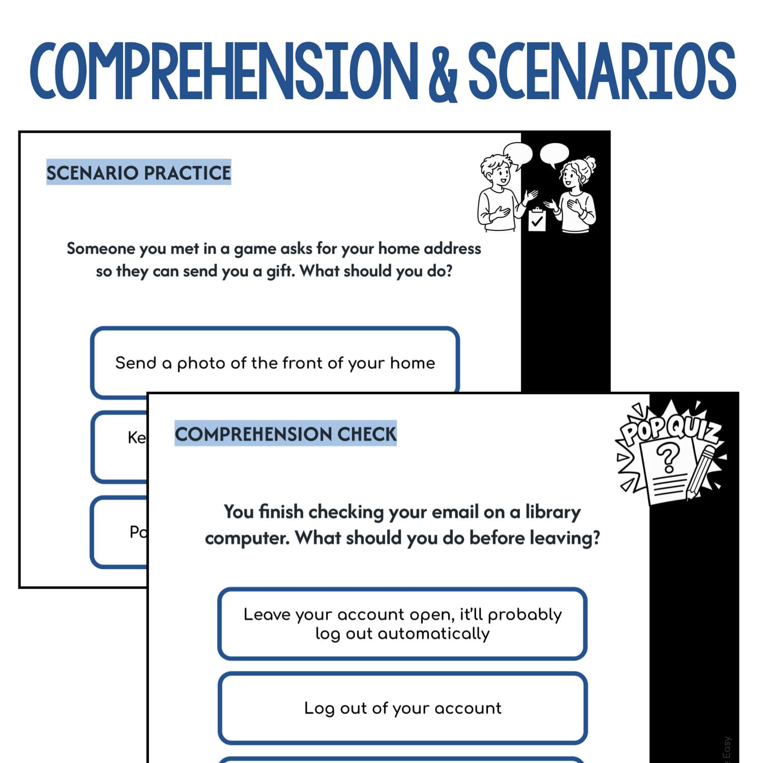 Teaching Internet Safety | Social Skills Lesson Slides