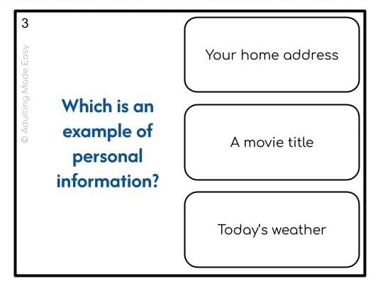 Internet Safety Social Skills Task Cards