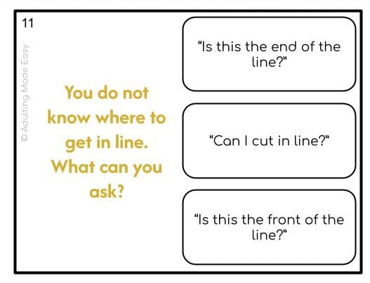 Community Interactions Social Skills Task Cards