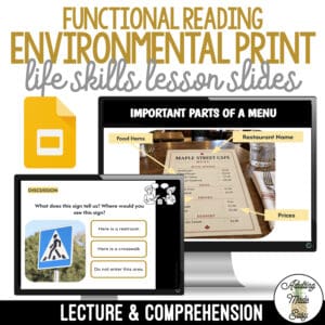 Teaching Functional Reading: Environmental Print | Life Skills Lesson Slides