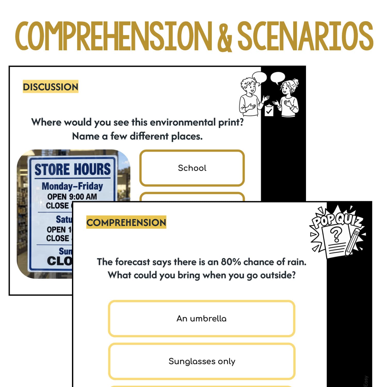 Teaching Functional Reading: Environmental Print | Life Skills Lesson Slides