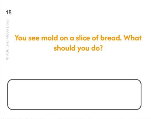 Food Safety Life Skills Task Cards