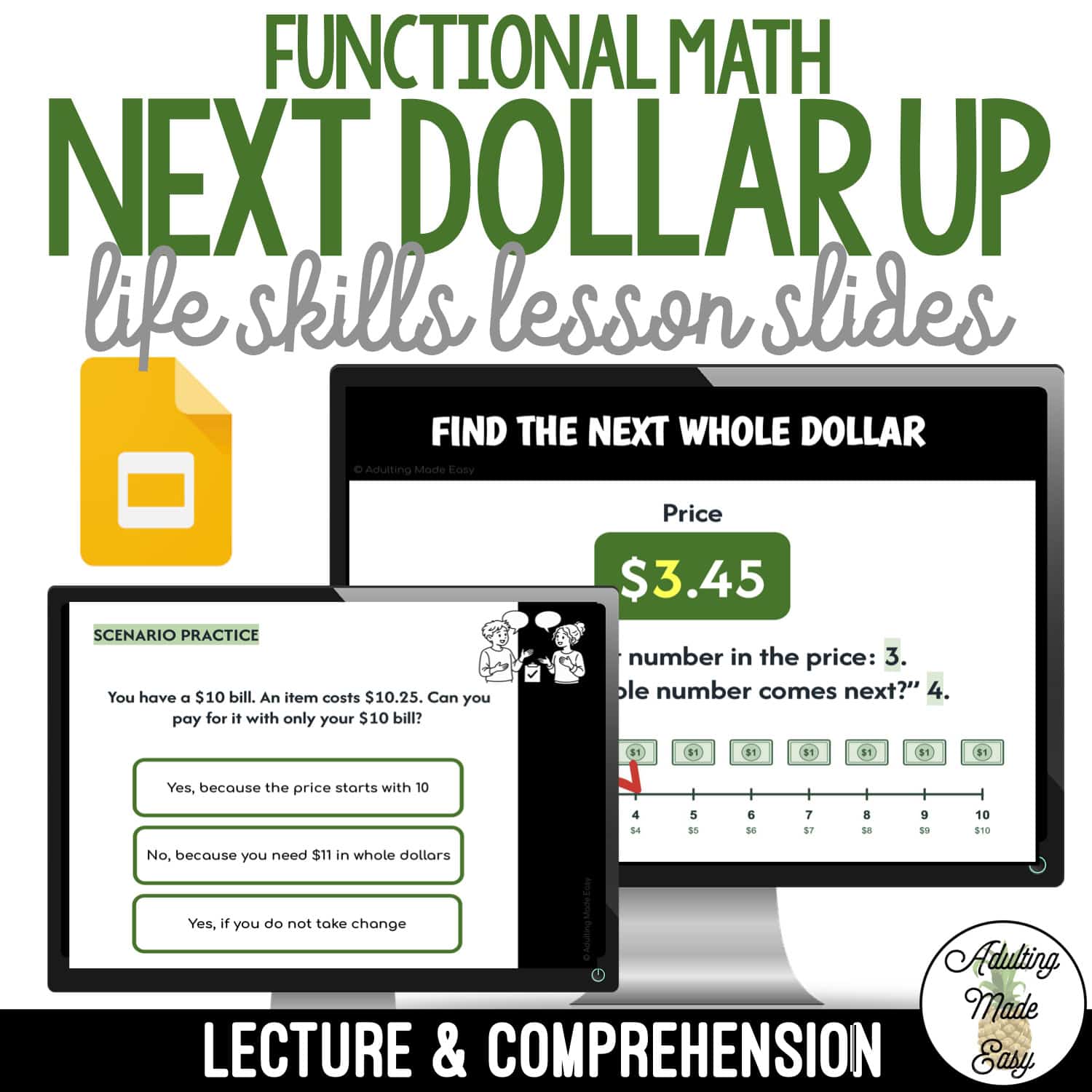 Teaching Next Dollar Up | Life Skills Lesson Slides