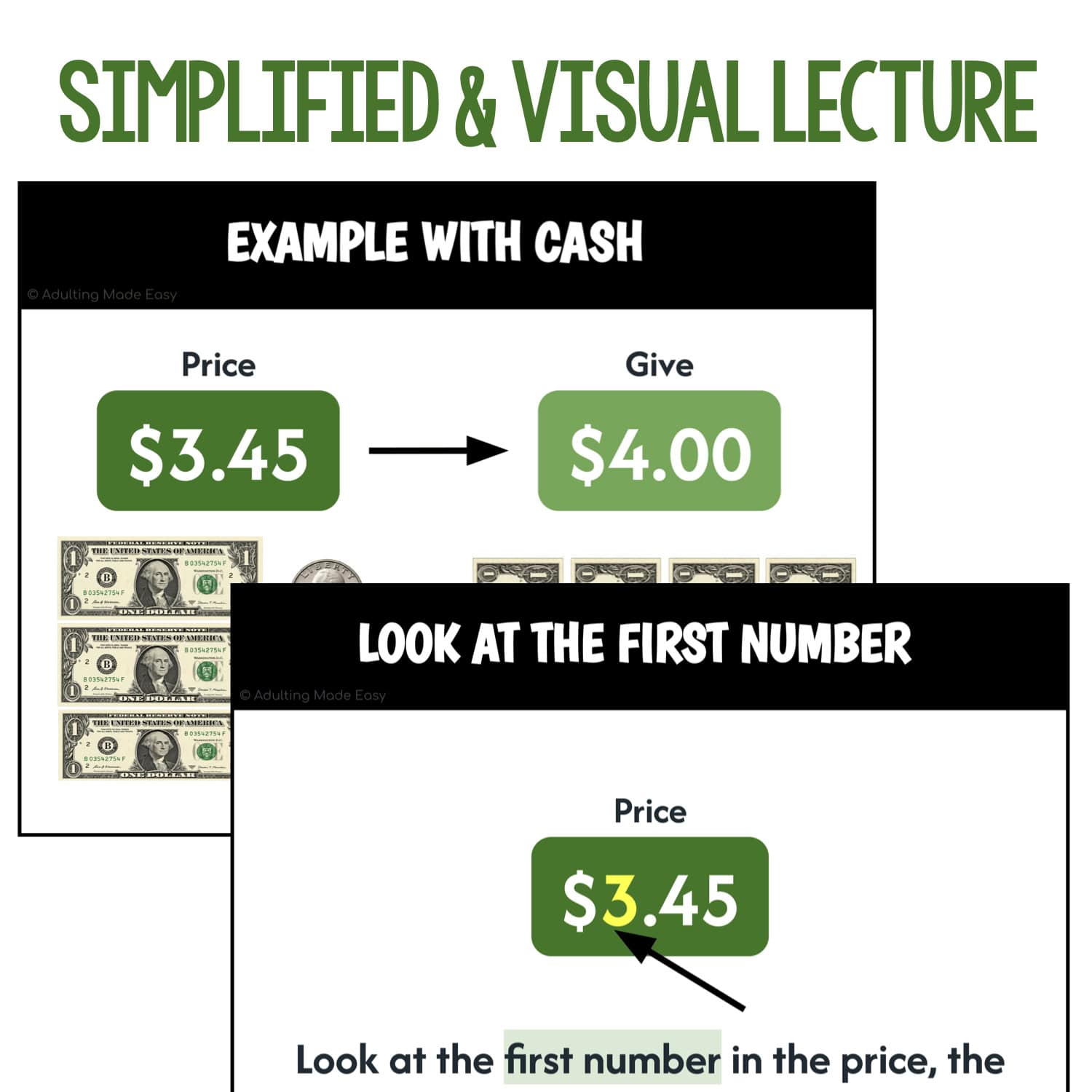 Teaching Next Dollar Up | Life Skills Lesson Slides