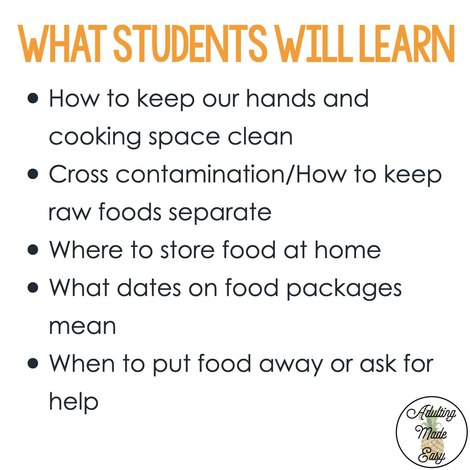 Teaching Food Safety | Social Skills Lesson Slides