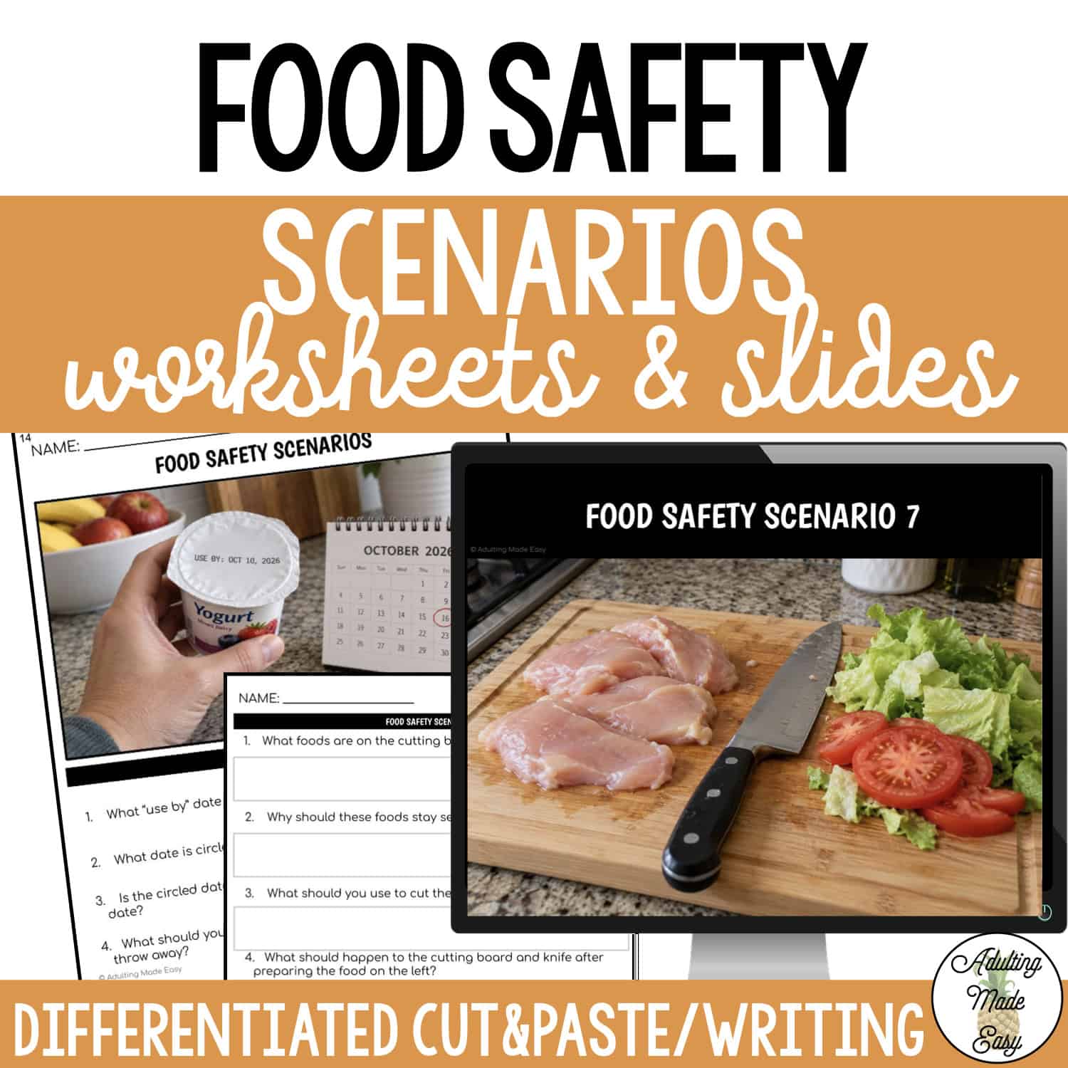 Food Safety Scenarios | Slides & Worksheets