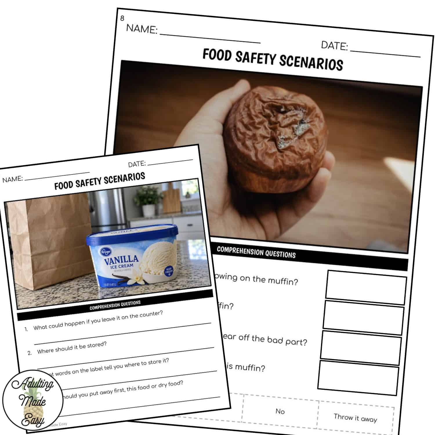 Food Safety Scenarios | Slides & Worksheets