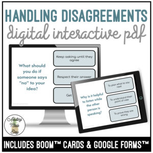 Handling Disagreements Digital Task Cards